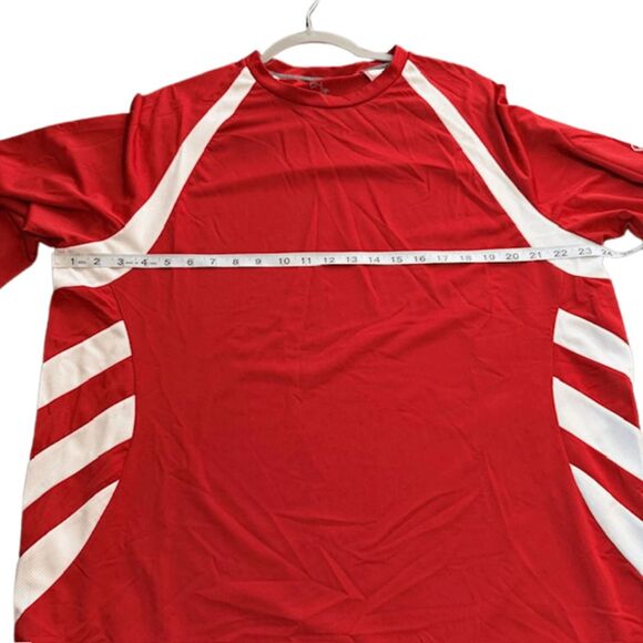Black Tip Men's Crew Neck Colorblock Long‎ Sleeve Sport Gill Tech Tee Red Large - Picture 5 of 7